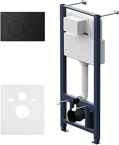 Комплект 6 в 1 Am.Pm Spirit 2.0 FlashClean IS49038.701700MB с кнопкой черный матовый, 3