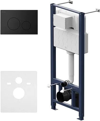Комплект 6 в 1 Am.Pm Spirit 2.0 FlashClean IS49038.701700MB с кнопкой черный матовый