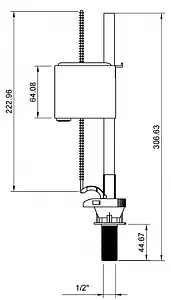 Заливной клапан для бачка ½&quot; пластик нижний BERGES Eko 030841, 2