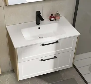 Раковина ISVEA SistemaT 81.5 белый матовый 10SL51081SV-2L Раковина ISVEA SistemaT 81.5 белый матовый 10SL51081SV-2L, 4