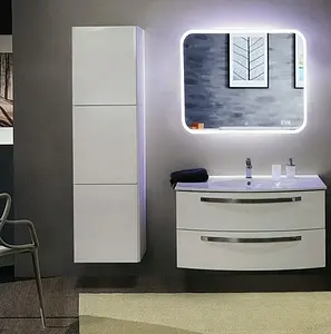 Зеркало с подсветкой Continent Demure Led 80x60 с часами, с подогревом белый ЗЛП769 Зеркало с подсветкой Continent Demure Led 80x60 с часами, с подогревом белый ЗЛП769, 4