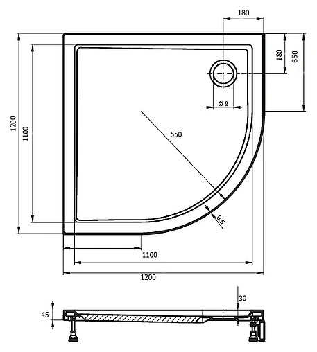 Поддон для душа Riho Davos 289 D002021005