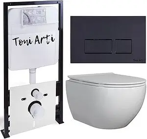 Комплект 6 в 1 Toni Arti Baglio TA-01+TA-BO4936+TA-0044 с кнопкой Noche черный матовый, 1