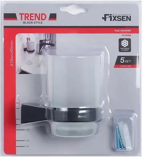 Стакан Fixsen Trend чёрный матовый FX-97806 Стакан Fixsen Trend чёрный матовый FX-97806