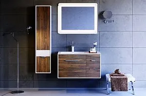 Шкаф-пенал подвесной Aqwella Malaga 32 L крафт тёмный/белый Mal.05.03/L/CD Шкаф-пенал подвесной Aqwella Malaga 32 L крафт тёмный/белый Mal.05.03/L/CD, 3