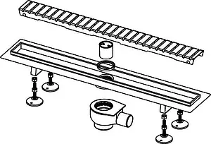 Лоток душевой Set 840мм h=81мм 0.8л/сек TECElinus Straight 15100099 Лоток душевой Set 840мм h=81мм 0.8л/сек TECElinus Straight 15100099, 3