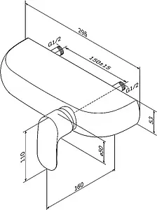 Смеситель для душа Am.Pm Sensation хром F3020000 Смеситель для душа Am.Pm Sensation хром F3020000, 2