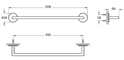 Полотенцедержатель VitrA Origin медь A4488626