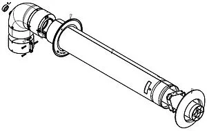 Комплект дымохода Ø 80/125мм L=750мм Protherm 0020199379, 1