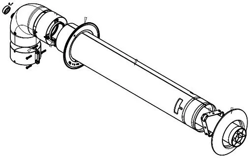 Комплект дымохода Ø 80/125мм L=750мм Protherm 0020199379
