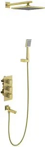 Душевая система с термостатом для ванны Timo Tetra-thermo золото матовое SX-0199/17SM, 1