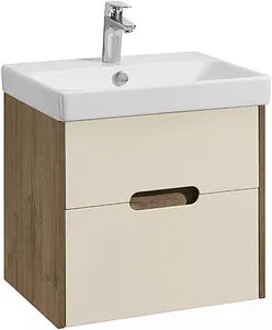 Тумба-умывальник подвесная Aquaton Оливия 55 бежевый/дуб веллингтон 1A2542K0OLVG0 Тумба-умывальник подвесная Aquaton Оливия 55 бежевый/дуб веллингтон 1A2542K0OLVG0, 1