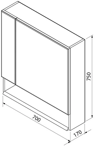 Шкаф-зеркало IDDIS Carlow 70 белый/дуб CAR7000i99 Шкаф-зеркало IDDIS Carlow 70 белый/дуб CAR7000i99