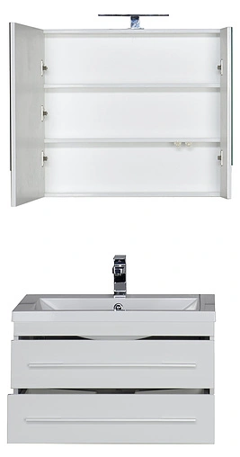 Шкаф-зеркало Aquanet Нота 75 L белый 00165130