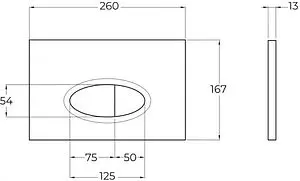 Клавиша смыва для унитаза BelBagno BB051CR хром глянцевый, 2