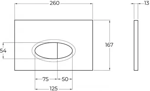 Клавиша смыва для унитаза BelBagno BB051CR хром глянцевый