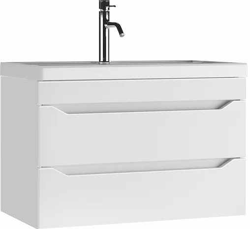 Тумба-умывальник подвесной Айсберг Ева 80 белый DA5917T+4670142930020