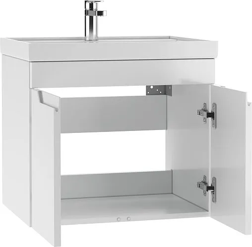 Тумба-умывальник подвесная Домино Optima 60 белый глянец DO1909T+4627173210164