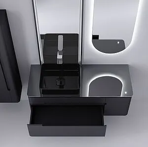 Тумба-умывальник подвесная Jorno Shine 120 антрацит Shi.01.120/P/A+ Тумба-умывальник подвесная Jorno Shine 120 антрацит Shi.01.120/P/A+, 5