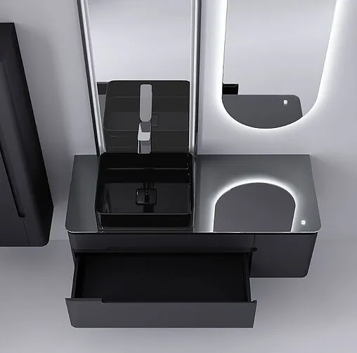 Тумба-умывальник подвесная Jorno Shine 120 антрацит Shi.01.120/P/A+ Тумба-умывальник подвесная Jorno Shine 120 антрацит Shi.01.120/P/A+