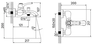Смеситель для ванны IDDIS Oldie желтое золото OLDYG00i02 Смеситель для ванны IDDIS Oldie желтое золото OLDYG00i02, 2