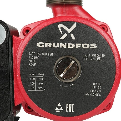Насос циркуляционный Grundfos UPS 25-100 180 95906480