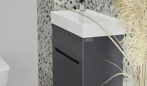 Тумба под умывальник подвесная Raval Brik 55 антрацит Brk.01.55/P/A/RL