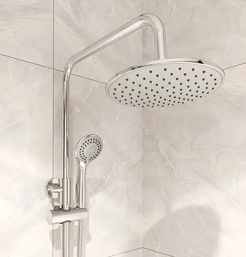 Душевая система со смесителем для ванны Milardo Helic хром HELSB1FM06 Душевая система со смесителем для ванны Milardo Helic хром HELSB1FM06