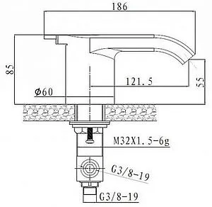 Смеситель на борт ванны на 3 отверстия Aquanet Pacific хром 00176482 Смеситель на борт ванны на 3 отверстия Aquanet Pacific хром 00176482, 2