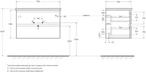 Тумба-умывальник подвесная BelBagno ALBANO-CER 80 Robere Nature Grigio ALBANO-CER-800-2C-SO-RNG+12080-KL, 2