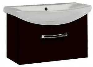 Тумба-умывальник подвесная Aquaton Ария 80 чёрный 1A1417K0AA950, 1