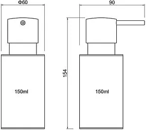 Дозатор для жидкого мыла Aquatek Оберон хром AQ4229CR Дозатор для жидкого мыла Aquatek Оберон хром AQ4229CR, 2
