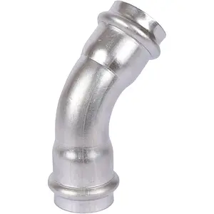 Уголок пресс двухраструбный 28мм угол 45° Sanha NiroSan 9041 6904128 Уголок пресс двухраструбный 28мм угол 45° Sanha NiroSan 9041 6904128, 3