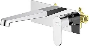 Смеситель для раковины из стены Aquatek Оберон хром AQ1213CR, 1