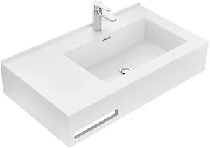 Раковина Aquaton Квадро Про 80 R с полотенцедержателем белый 1A734331QA01R, 1