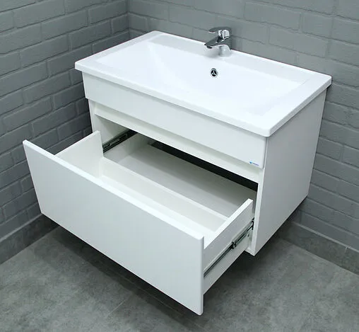 Тумба под умывальник подвесной Айсберг Maria 80 белый DA3011T