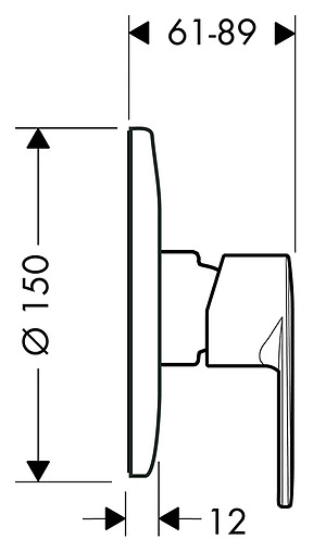 Смеситель для душа скрытого монтажа Hansgrohe Talis E2 хром 31636000
