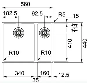 Мойка кухонная Franke Sirius SID 160 серый 144.0603.821 Мойка кухонная Franke Sirius SID 160 серый 144.0603.821, 2