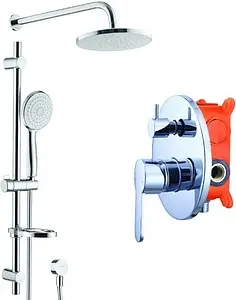 Душевая система со смесителем для душа Swedbe Platta хром 5535 Душевая система со смесителем для душа Swedbe Platta хром 5535, 1