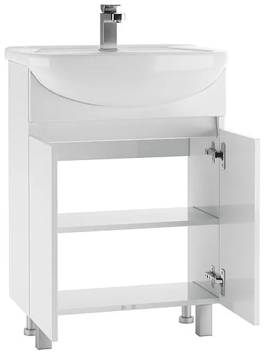 Тумба под умывальник напольный Айсберг Уют 60 белый DA1630T