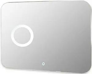 Зеркало с подсветкой Continent Elegant Led 80 с подогревом, линза (слева) белый ЗЛП123, 1