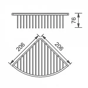 Полка Aquanet хром 8163 Полка Aquanet хром 8163, 2