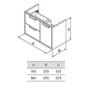Тумба под умывальник подвесная Roca Etna 100 дуб верона 857302445 Тумба под умывальник подвесная Roca Etna 100 дуб верона 857302445, 2