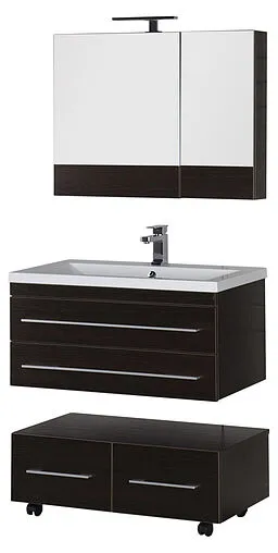 Шкаф-зеркало Aquanet Нота 90 L венге 00159110 Шкаф-зеркало Aquanet Нота 90 L венге 00159110