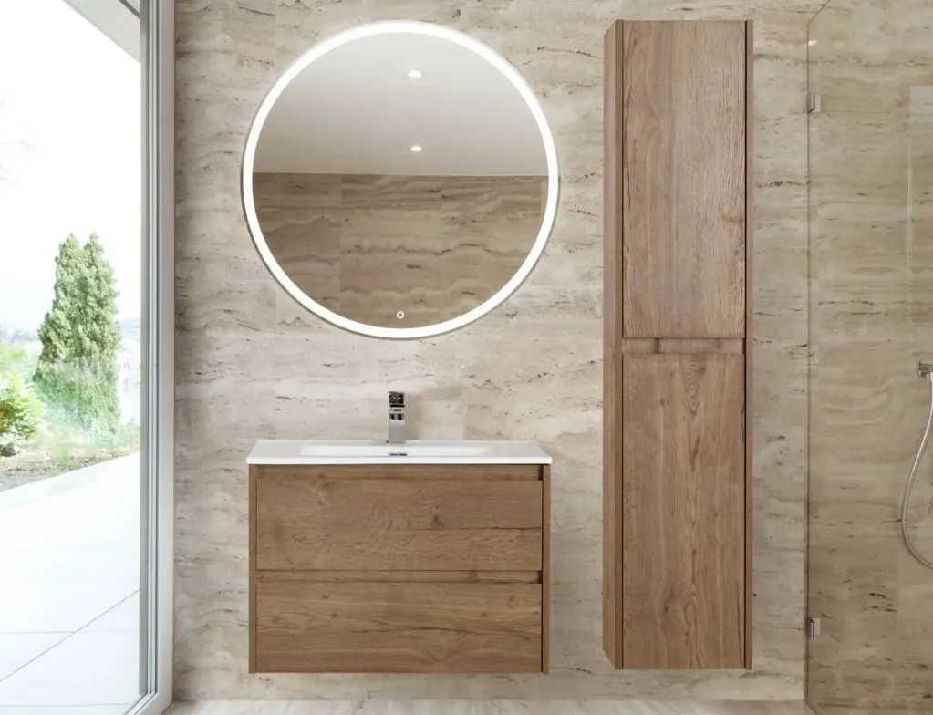 Шкаф-пенал подвесной BelBagno KRAFT 33 L Rovere Tabacco KRAFT-1600-2A-SC-RT-L, 4