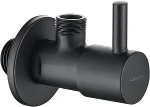 Кран шаровый угловой ½"н x ½"н черный матовый Aquatek AQ2450MB Кран шаровый угловой ½"н x ½"н черный матовый Aquatek AQ2450MB, 1