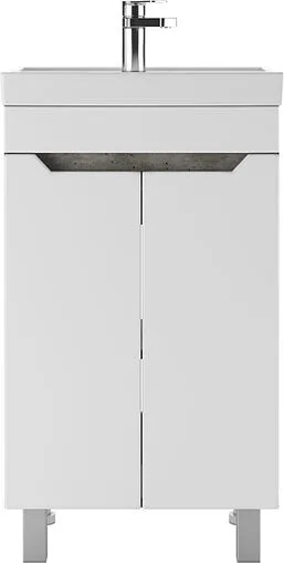 Тумба под умывальник напольная Айсберг Мечта 50 белый/бетон DM2331T