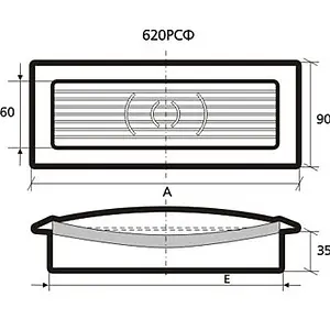 Решетка вентиляционная ЭРА 612 РСФ, 2