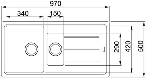 Мойка кухонная Franke Basis BFG 651 бежевый 114.0259.961