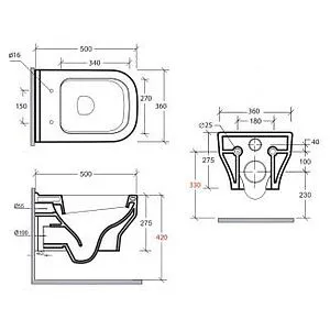 Биде подвесное Olympia Synthesis белый SYN220101, 2